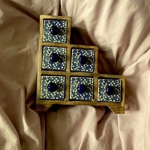 Aesthetic wooden drawer storage decoration